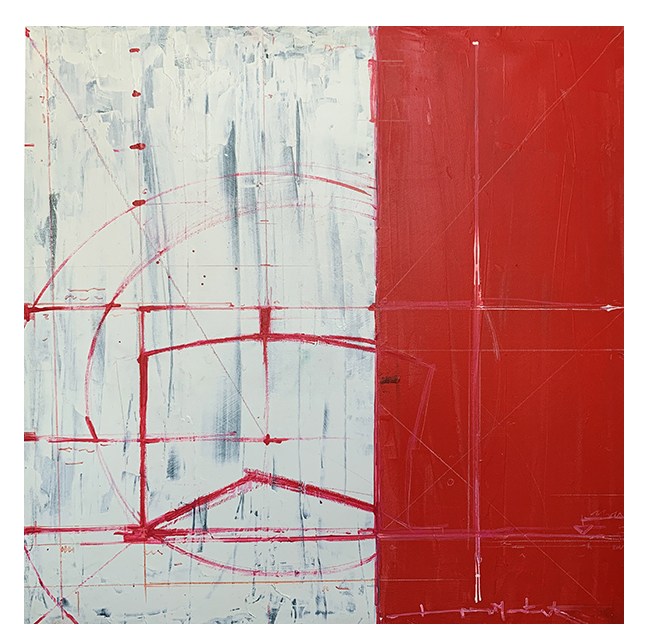 Blueprints for a Man Acrylic on Canvas